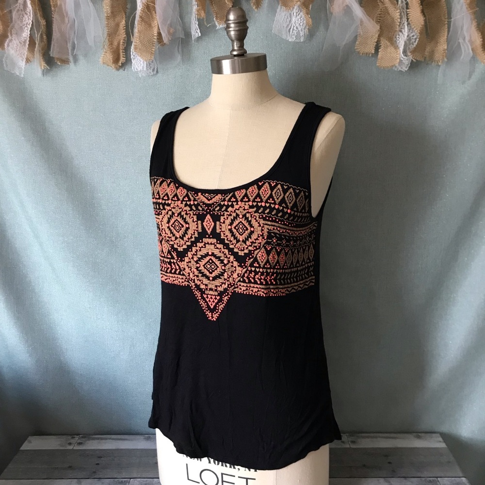 Scobe Black Tulip Hem Back Tank Top - 1309